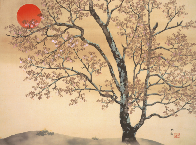 横山大観《春朝》 山種美術館